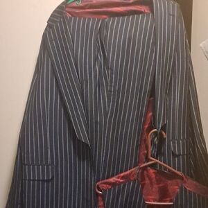 Stacy Adams Navy Pinstripe Mens Suit Pants 40x32 Jacket 58